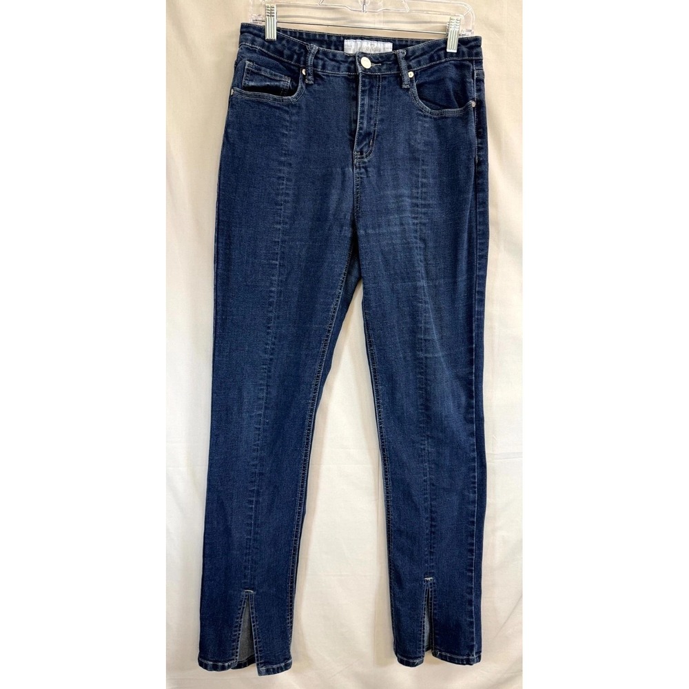 Indigo Rein Skinny Jeans Womens 29x33 Blue Denim Cotton Stretch Logo Ankle Slit